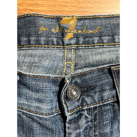 Vintage Y2K 7 For All Mankind Low Rise Dojo Flared Jeans - Picture 4 of 6